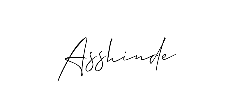 How to make Asshinde name signature. Use Allison_Script style for creating short signs online. This is the latest handwritten sign. Asshinde signature style 2 images and pictures png
