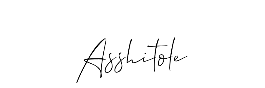 Use a signature maker to create a handwritten signature online. With this signature software, you can design (Allison_Script) your own signature for name Asshitole. Asshitole signature style 2 images and pictures png