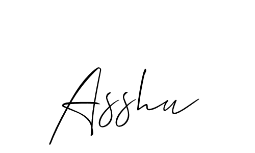 How to make Asshu name signature. Use Allison_Script style for creating short signs online. This is the latest handwritten sign. Asshu signature style 2 images and pictures png