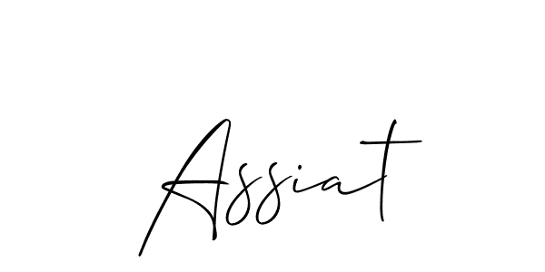 Design your own signature with our free online signature maker. With this signature software, you can create a handwritten (Allison_Script) signature for name Assiat. Assiat signature style 2 images and pictures png