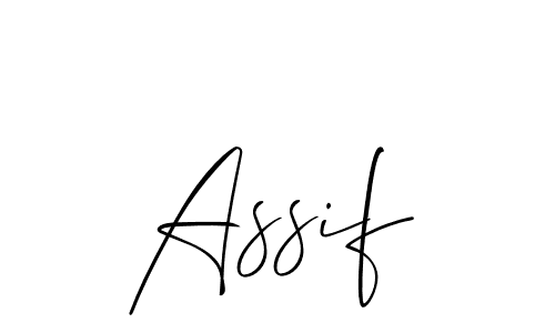 if you are searching for the best signature style for your name Assif. so please give up your signature search. here we have designed multiple signature styles  using Allison_Script. Assif signature style 2 images and pictures png