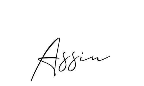 It looks lik you need a new signature style for name Assin. Design unique handwritten (Allison_Script) signature with our free signature maker in just a few clicks. Assin signature style 2 images and pictures png