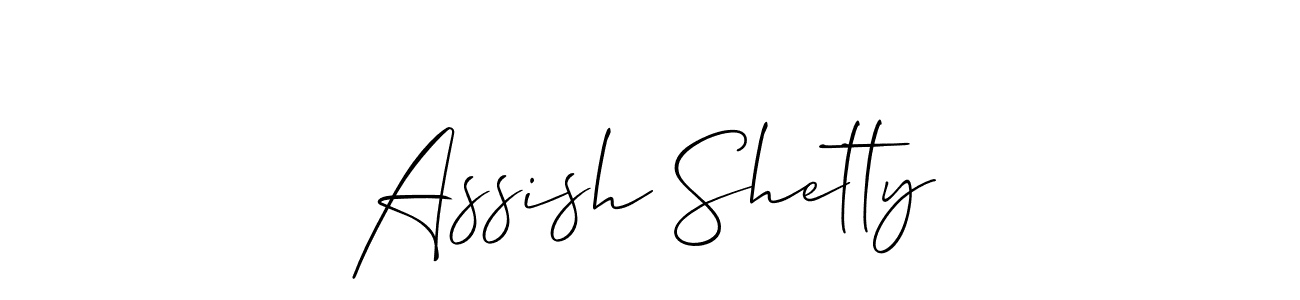 How to make Assish Shetty name signature. Use Allison_Script style for creating short signs online. This is the latest handwritten sign. Assish Shetty signature style 2 images and pictures png