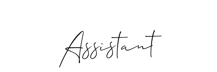 Similarly Allison_Script is the best handwritten signature design. Signature creator online .You can use it as an online autograph creator for name Assistant. Assistant signature style 2 images and pictures png