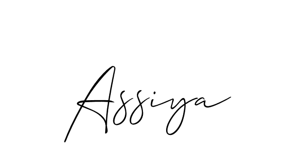 Allison_Script is a professional signature style that is perfect for those who want to add a touch of class to their signature. It is also a great choice for those who want to make their signature more unique. Get Assiya name to fancy signature for free. Assiya signature style 2 images and pictures png