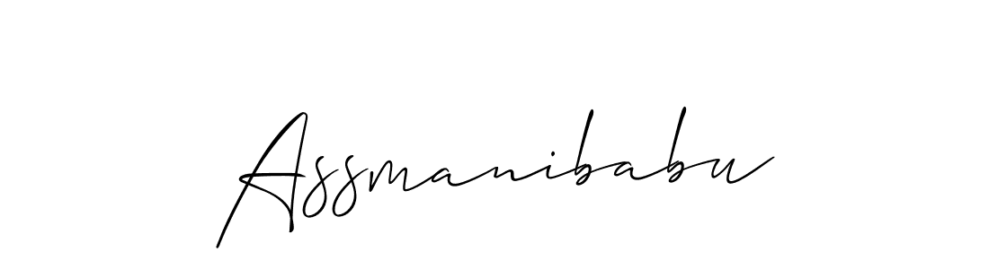 The best way (Allison_Script) to make a short signature is to pick only two or three words in your name. The name Assmanibabu include a total of six letters. For converting this name. Assmanibabu signature style 2 images and pictures png