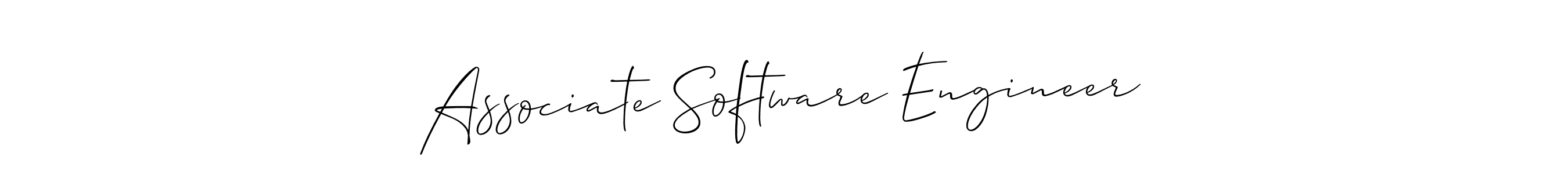 How to make Associate Software Engineer name signature. Use Allison_Script style for creating short signs online. This is the latest handwritten sign. Associate Software Engineer signature style 2 images and pictures png