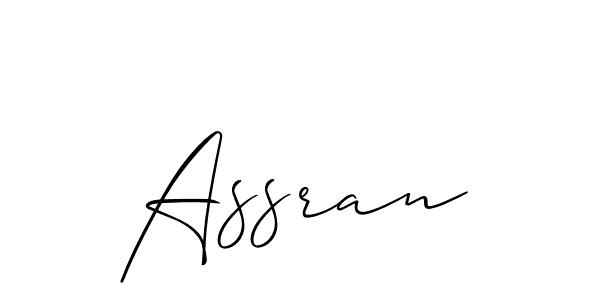 Make a beautiful signature design for name Assran. Use this online signature maker to create a handwritten signature for free. Assran signature style 2 images and pictures png