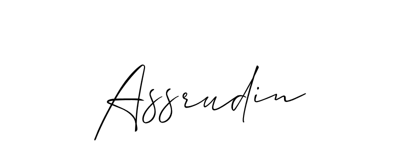 Also we have Assrudin name is the best signature style. Create professional handwritten signature collection using Allison_Script autograph style. Assrudin signature style 2 images and pictures png