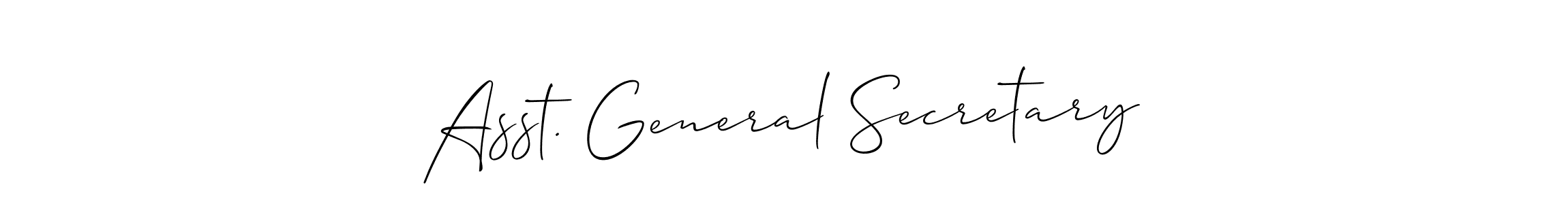 How to Draw Asst. General Secretary signature style? Allison_Script is a latest design signature styles for name Asst. General Secretary. Asst. General Secretary signature style 2 images and pictures png