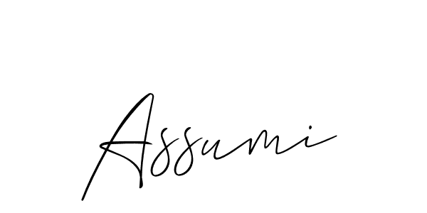 How to Draw Assumi signature style? Allison_Script is a latest design signature styles for name Assumi. Assumi signature style 2 images and pictures png