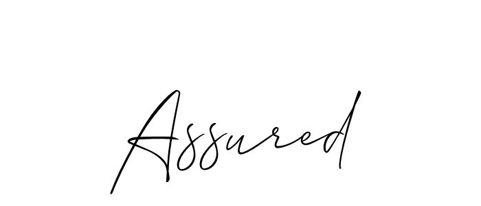 It looks lik you need a new signature style for name Assured. Design unique handwritten (Allison_Script) signature with our free signature maker in just a few clicks. Assured signature style 2 images and pictures png