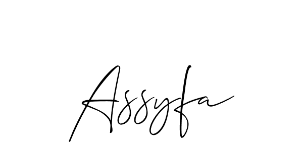 Once you've used our free online signature maker to create your best signature Allison_Script style, it's time to enjoy all of the benefits that Assyfa name signing documents. Assyfa signature style 2 images and pictures png