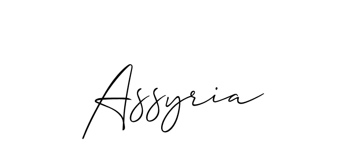 Assyria stylish signature style. Best Handwritten Sign (Allison_Script) for my name. Handwritten Signature Collection Ideas for my name Assyria. Assyria signature style 2 images and pictures png