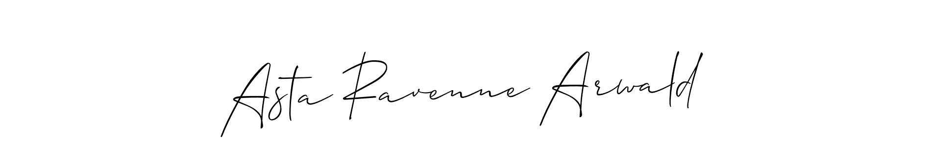 It looks lik you need a new signature style for name Asta Ravenne Arwald. Design unique handwritten (Allison_Script) signature with our free signature maker in just a few clicks. Asta Ravenne Arwald signature style 2 images and pictures png