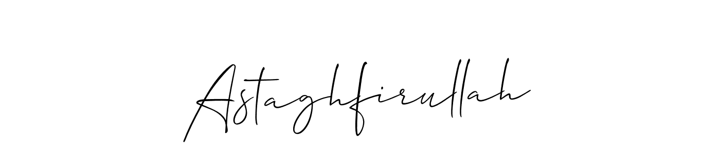 How to make Astaghfirullah signature? Allison_Script is a professional autograph style. Create handwritten signature for Astaghfirullah name. Astaghfirullah signature style 2 images and pictures png