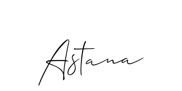 How to make Astana signature? Allison_Script is a professional autograph style. Create handwritten signature for Astana name. Astana signature style 2 images and pictures png