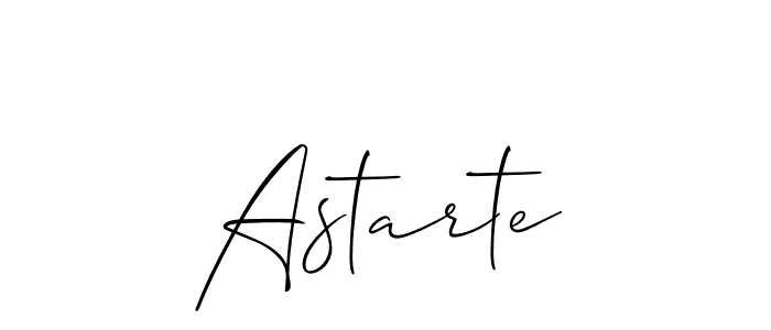 Design your own signature with our free online signature maker. With this signature software, you can create a handwritten (Allison_Script) signature for name Astarte. Astarte signature style 2 images and pictures png