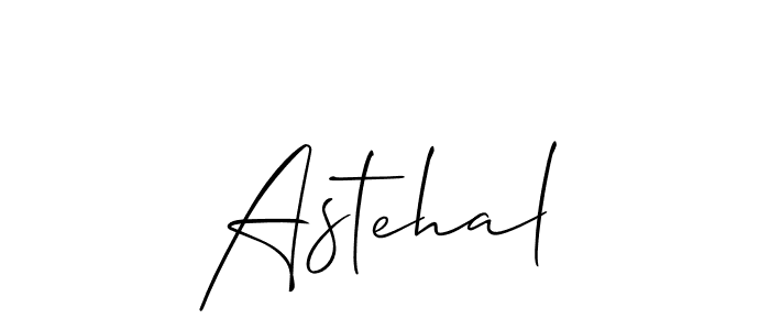 How to make Astehal signature? Allison_Script is a professional autograph style. Create handwritten signature for Astehal name. Astehal signature style 2 images and pictures png