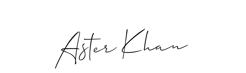 if you are searching for the best signature style for your name Aster Khan. so please give up your signature search. here we have designed multiple signature styles  using Allison_Script. Aster Khan signature style 2 images and pictures png