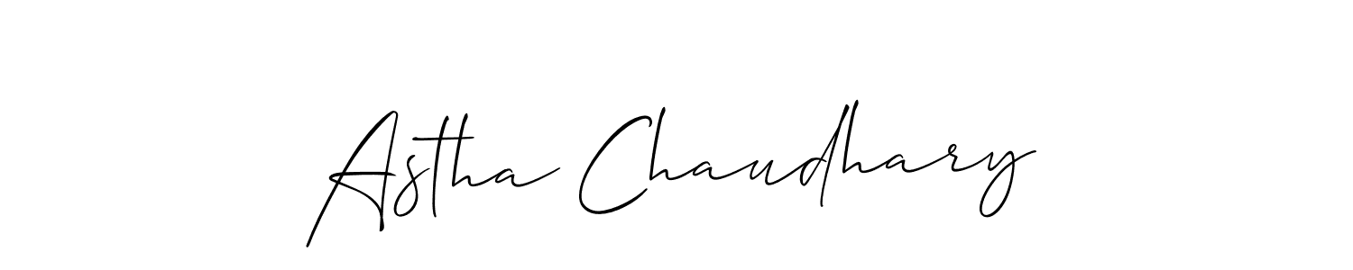 You should practise on your own different ways (Allison_Script) to write your name (Astha Chaudhary) in signature. don't let someone else do it for you. Astha Chaudhary signature style 2 images and pictures png