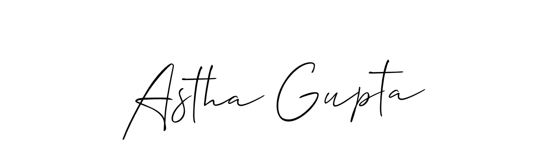 Use a signature maker to create a handwritten signature online. With this signature software, you can design (Allison_Script) your own signature for name Astha Gupta. Astha Gupta signature style 2 images and pictures png