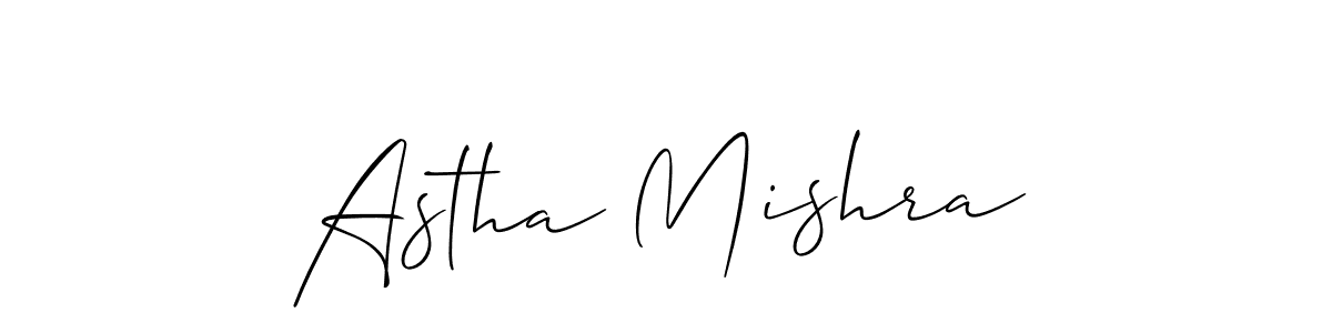 Allison_Script is a professional signature style that is perfect for those who want to add a touch of class to their signature. It is also a great choice for those who want to make their signature more unique. Get Astha Mishra name to fancy signature for free. Astha Mishra signature style 2 images and pictures png