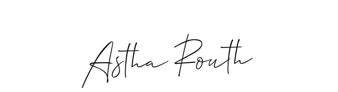 Create a beautiful signature design for name Astha Routh. With this signature (Allison_Script) fonts, you can make a handwritten signature for free. Astha Routh signature style 2 images and pictures png