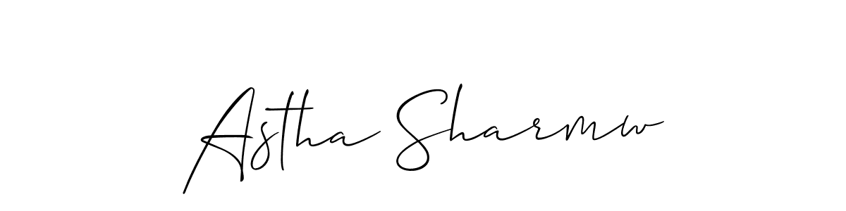 It looks lik you need a new signature style for name Astha Sharmw. Design unique handwritten (Allison_Script) signature with our free signature maker in just a few clicks. Astha Sharmw signature style 2 images and pictures png