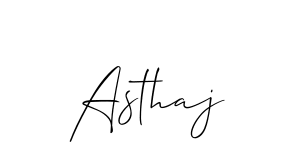 How to make Asthaj name signature. Use Allison_Script style for creating short signs online. This is the latest handwritten sign. Asthaj signature style 2 images and pictures png
