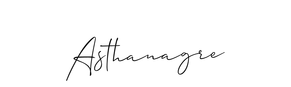 Use a signature maker to create a handwritten signature online. With this signature software, you can design (Allison_Script) your own signature for name Asthanagre. Asthanagre signature style 2 images and pictures png