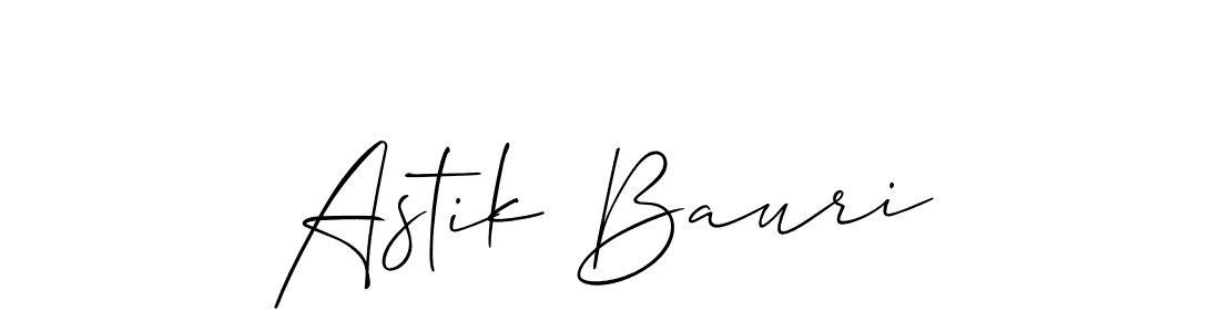 Design your own signature with our free online signature maker. With this signature software, you can create a handwritten (Allison_Script) signature for name Astik Bauri. Astik Bauri signature style 2 images and pictures png