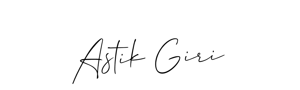 The best way (Allison_Script) to make a short signature is to pick only two or three words in your name. The name Astik Giri include a total of six letters. For converting this name. Astik Giri signature style 2 images and pictures png