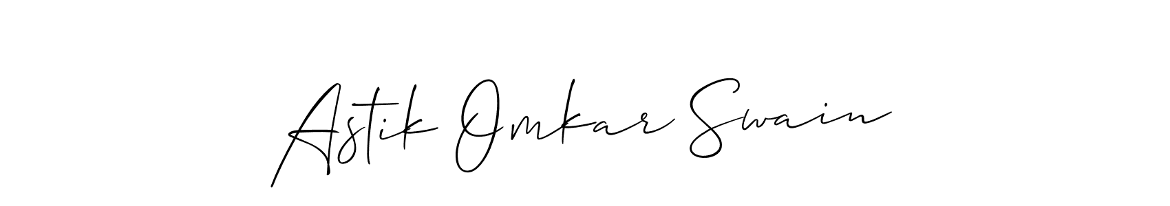 It looks lik you need a new signature style for name Astik Omkar Swain. Design unique handwritten (Allison_Script) signature with our free signature maker in just a few clicks. Astik Omkar Swain signature style 2 images and pictures png