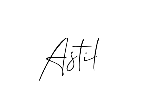 You should practise on your own different ways (Allison_Script) to write your name (Astil) in signature. don't let someone else do it for you. Astil signature style 2 images and pictures png