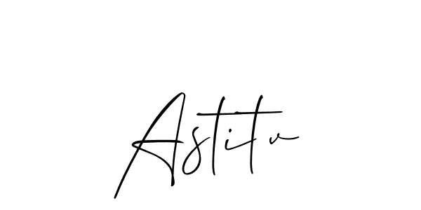 Design your own signature with our free online signature maker. With this signature software, you can create a handwritten (Allison_Script) signature for name Astitv. Astitv signature style 2 images and pictures png