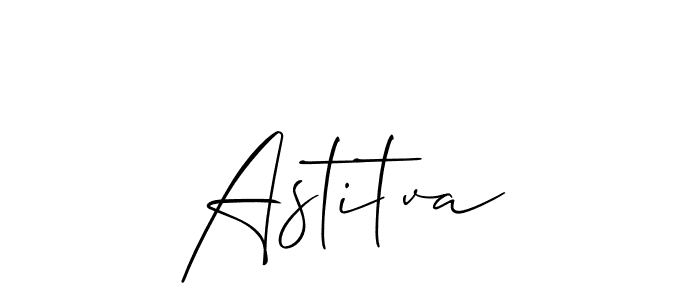 How to make Astitva signature? Allison_Script is a professional autograph style. Create handwritten signature for Astitva name. Astitva signature style 2 images and pictures png
