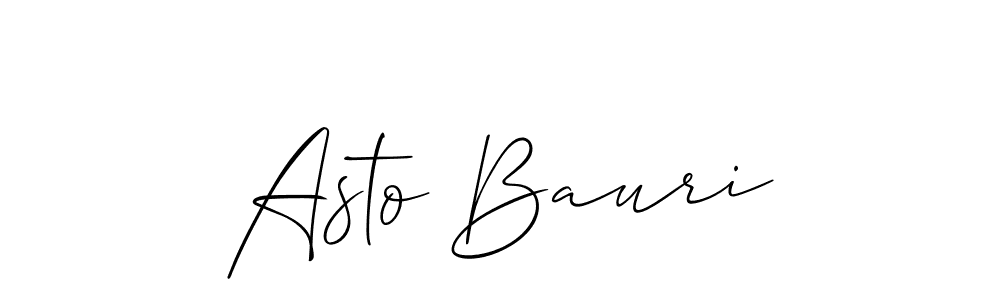 How to make Asto Bauri name signature. Use Allison_Script style for creating short signs online. This is the latest handwritten sign. Asto Bauri signature style 2 images and pictures png