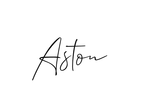 Make a beautiful signature design for name Aston. With this signature (Allison_Script) style, you can create a handwritten signature for free. Aston signature style 2 images and pictures png