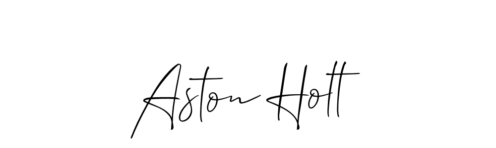 Also You can easily find your signature by using the search form. We will create Aston Holt name handwritten signature images for you free of cost using Allison_Script sign style. Aston Holt signature style 2 images and pictures png