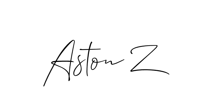 Aston Z stylish signature style. Best Handwritten Sign (Allison_Script) for my name. Handwritten Signature Collection Ideas for my name Aston Z. Aston Z signature style 2 images and pictures png