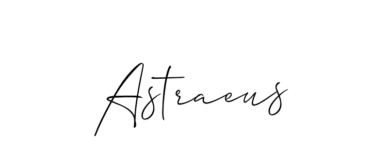 Design your own signature with our free online signature maker. With this signature software, you can create a handwritten (Allison_Script) signature for name Astraeus. Astraeus signature style 2 images and pictures png