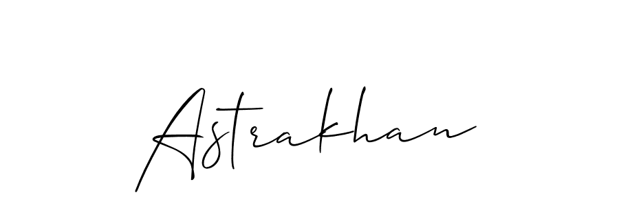 Design your own signature with our free online signature maker. With this signature software, you can create a handwritten (Allison_Script) signature for name Astrakhan. Astrakhan signature style 2 images and pictures png