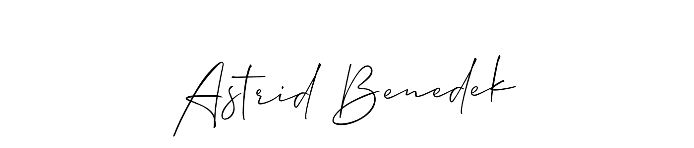 Make a beautiful signature design for name Astrid Benedek. With this signature (Allison_Script) style, you can create a handwritten signature for free. Astrid Benedek signature style 2 images and pictures png