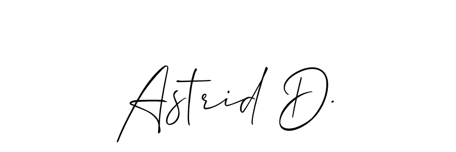Make a beautiful signature design for name Astrid D.. With this signature (Allison_Script) style, you can create a handwritten signature for free. Astrid D. signature style 2 images and pictures png