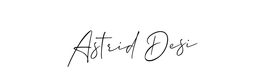 Similarly Allison_Script is the best handwritten signature design. Signature creator online .You can use it as an online autograph creator for name Astrid Desi. Astrid Desi signature style 2 images and pictures png