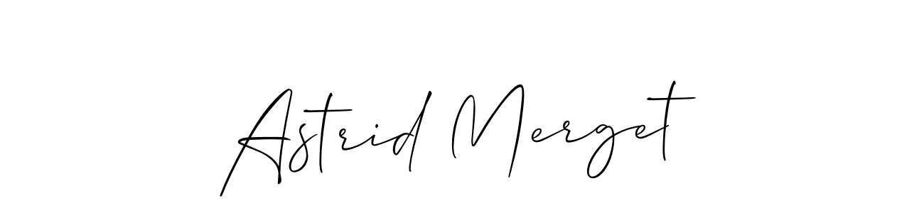 How to make Astrid Merget name signature. Use Allison_Script style for creating short signs online. This is the latest handwritten sign. Astrid Merget signature style 2 images and pictures png