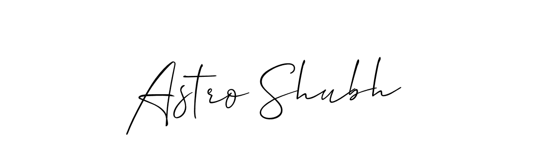 How to Draw Astro Shubh signature style? Allison_Script is a latest design signature styles for name Astro Shubh. Astro Shubh signature style 2 images and pictures png