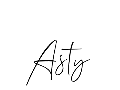 How to make Asty name signature. Use Allison_Script style for creating short signs online. This is the latest handwritten sign. Asty signature style 2 images and pictures png