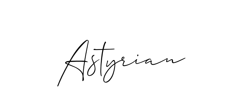 Also You can easily find your signature by using the search form. We will create Astyrian name handwritten signature images for you free of cost using Allison_Script sign style. Astyrian signature style 2 images and pictures png